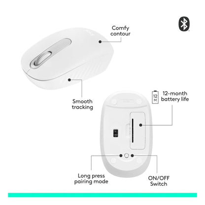 Logitech M196 Bluetooth Mouse - Off White