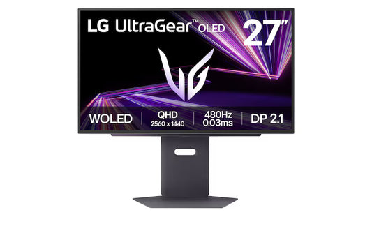 LG UltraGear OLED 27" QHD 480Hz, 0.03ms, HDMI 2.1, G-Sync Compatible, AMD FreeSync Gaming Monitor - Black