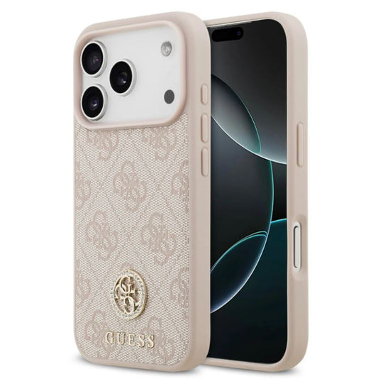 Guess MagSafe 4G PU Leather Case With Classc & Strass Logo-iPhone 17 Pro