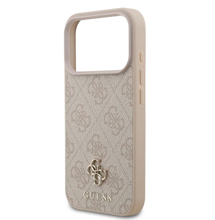 Guess MagSafe 4G PU Leather Case With Small 4G & Classic Metal Logo-iPhone 17 Pro