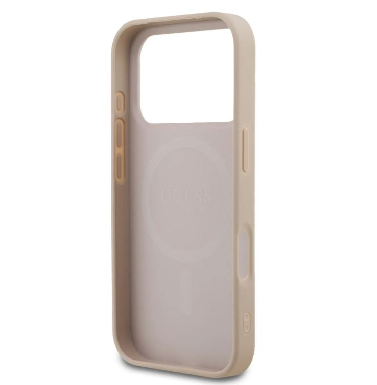 Guess MagSafe 4G PU Leather Case With Small 4G & Classic Metal Logo-iPhone 17 Pro