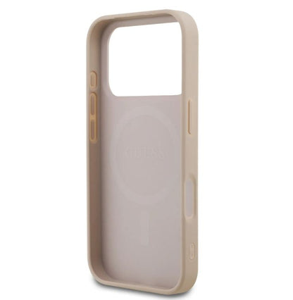 Guess MagSafe 4G PU Leather Case With Small 4G & Classic Metal Logo-iPhone 17 Pro