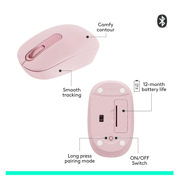 Logitech M196 Bluetooth Mouse - Rose