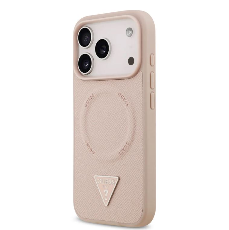 Guess MagSafe PU Leather Case With Triangle Logo-iPhone 17 Pro