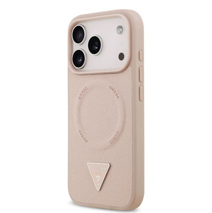 Guess MagSafe PU Leather Case With Triangle Logo-iPhone 17 Pro