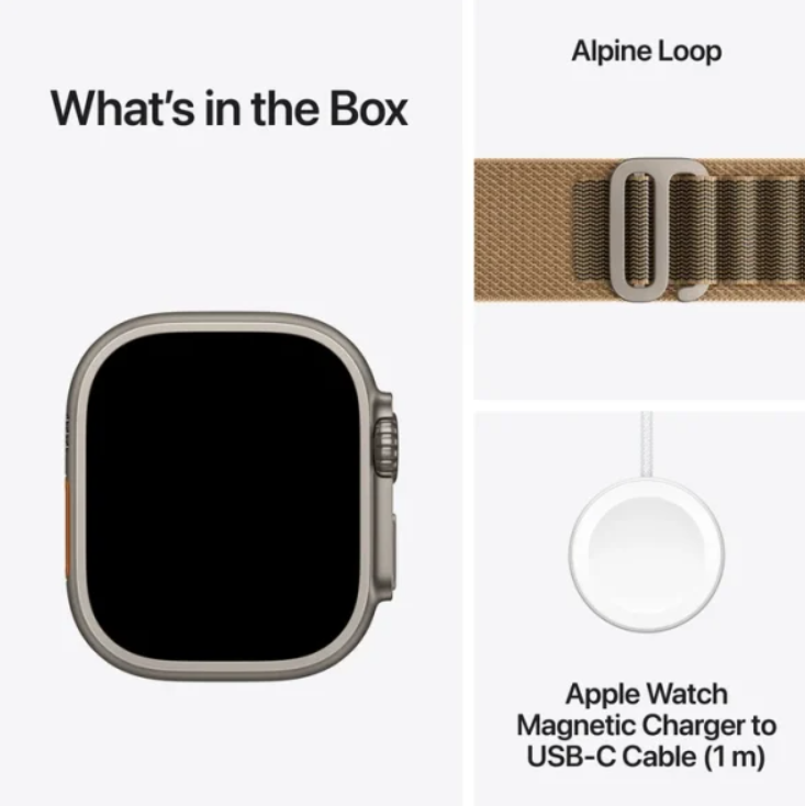 Watch Ultra 4 GPS + Cell 49mm Natural Titanium Case with Desert Alpine Loop M