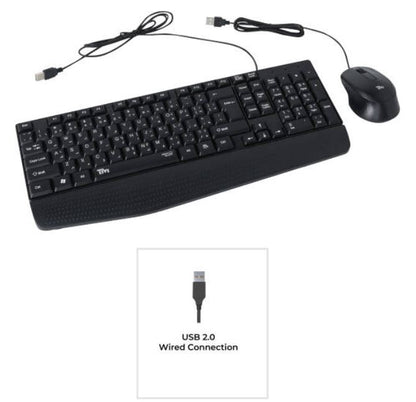 Twisted Minds K12 Kavara Series 2in1 Combo Wired Mode Lightweight - Black - (English / Arabic) Layout