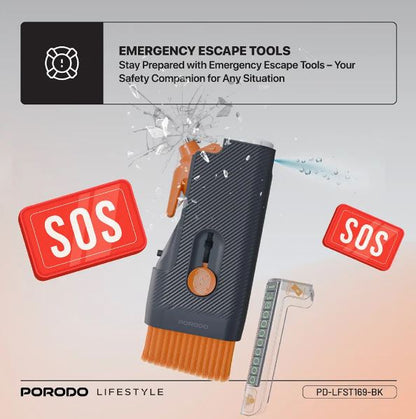 Porodo Lifestyle Vehicle Emergency Safety Kit - Black