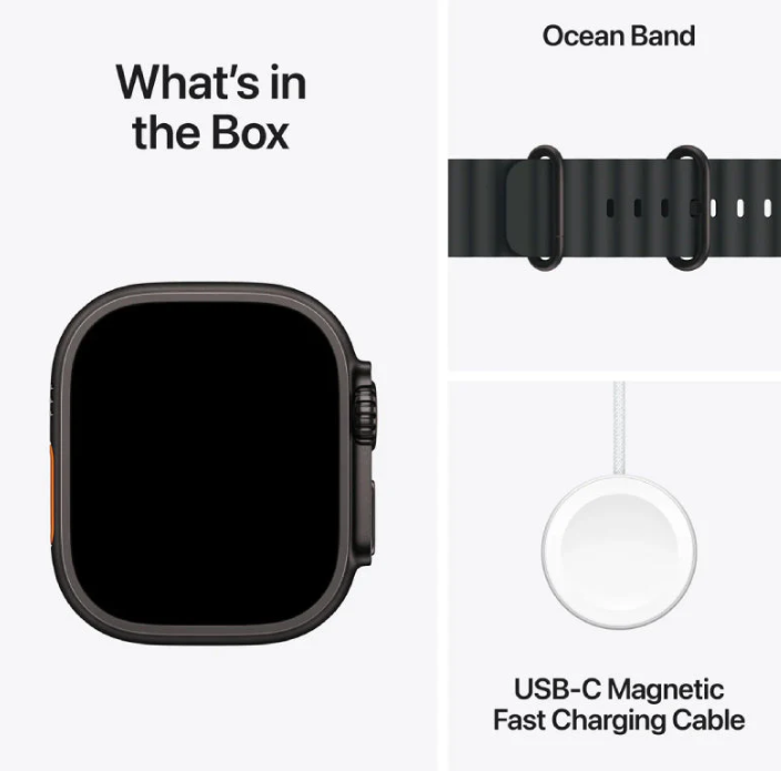 Apple Watch Ultra 3 GPS + Cellular 49mm Black Titanium Case with Black Ocean Band