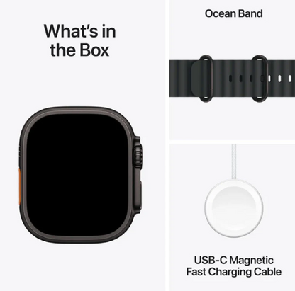 Apple Watch Ultra 3 GPS + Cellular 49mm Black Titanium Case with Black Ocean Band