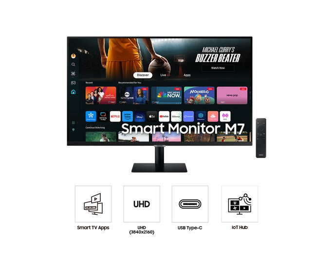 Samsung 32" M70D Smart Screen for Multi Device Experience