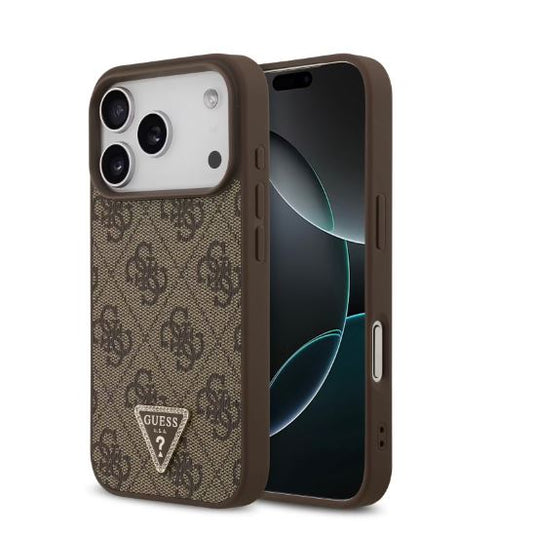 Guess MagSafe 4G PU Leather Case With Triangle Logo-iPhone 17 Pro