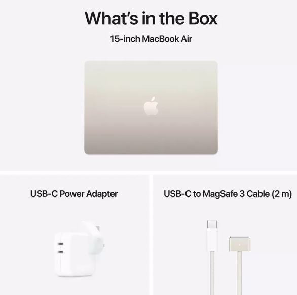 15-inch MacBook Air M4 10C CPU and 10C GPU 16GB 512GB SSD Starlight