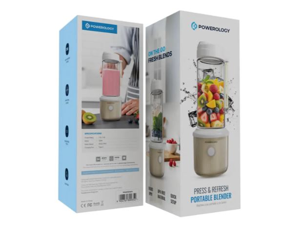 Powerology Press & Refresh Portable Blender-White