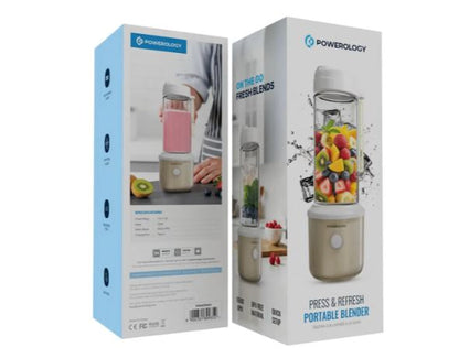 Powerology Press & Refresh Portable Blender-White