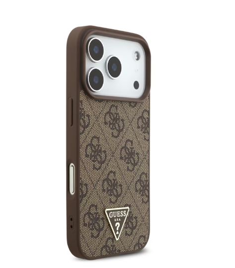 Guess MagSafe 4G PU Leather Case With Small 4G Logo & Lanyard-iPhone 17 Pro