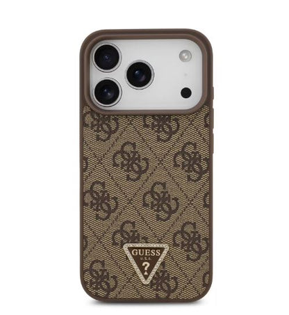 Guess MagSafe 4G PU Leather Case With Triangle Logo-iPhone 17 Pro