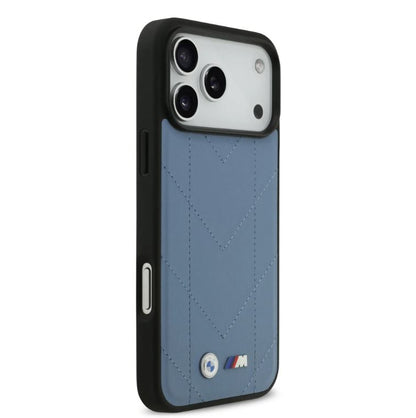 BMW MagSafe PU Quilted Leather Case With Metal Logo-iPhone 17 Pro Max