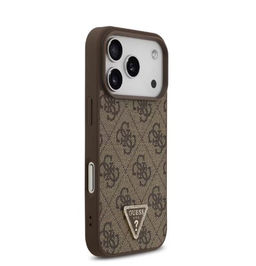 Guess MagSafe 4G PU Leather Case With Triangle Logo-iPhone 17 Pro