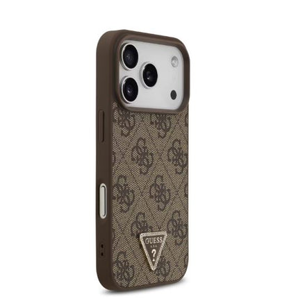 Guess MagSafe 4G PU Leather Case With Triangle Logo-iPhone 17 Pro