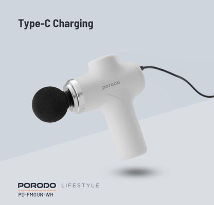 Porodo Lifestyle Precision  Handheld Massager 4  Interchangeable Head  White