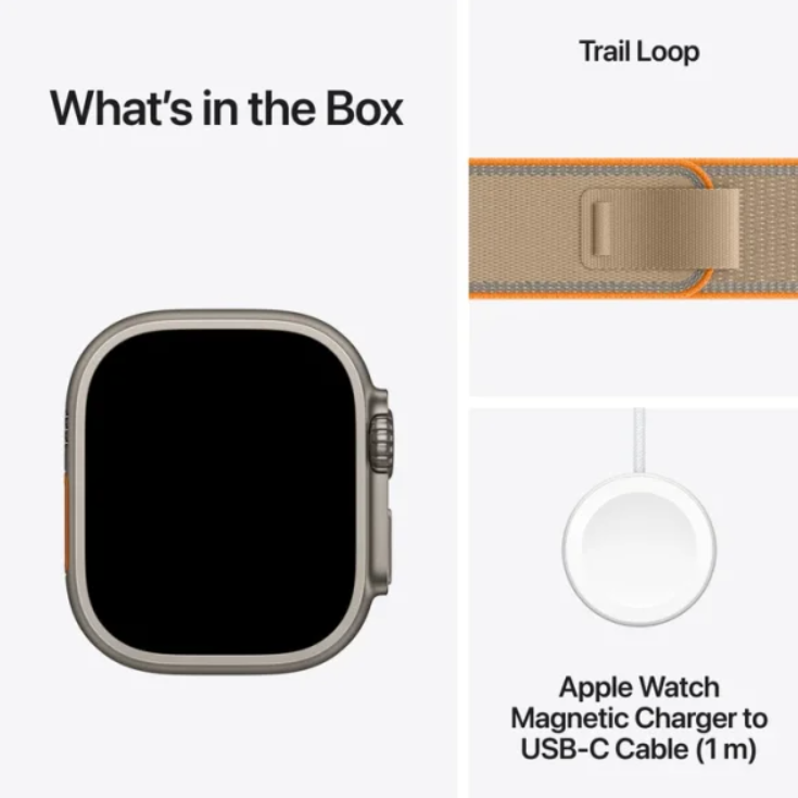 Watch Ultra 4 GPS + Cell 49mm Natural Titanium Case with Sand Trail Loop S/M