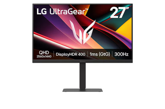 LG 27" UltraGear QHD IPS, 300Hz, 1ms, USB-C (PD 15W) Gaming Monitor