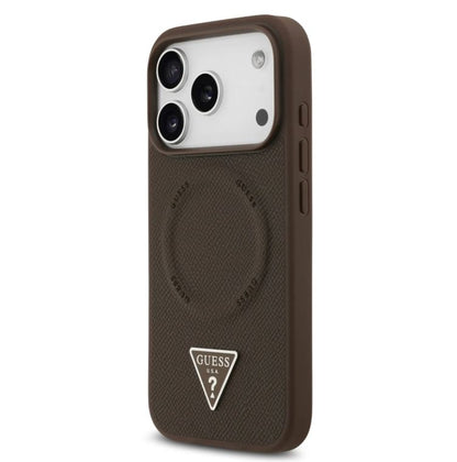 Guess MagSafe PU Leather Case With Triangle Logo-iPhone 17 Pro
