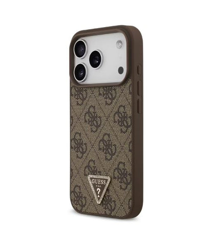 Guess MagSafe 4G PU Leather Case With Triangle Logo-iPhone 17 Pro Max