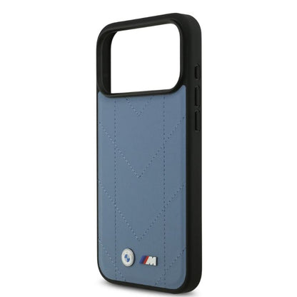 BMW MagSafe PU Quilted Leather Case With Metal Logo-iPhone 17 Pro Max