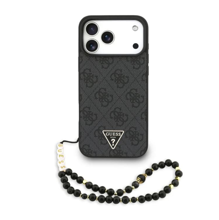 Guess MagSafe 4G PU Leather Case With Small 4G Logo & Lanyard-iPhone 17 Pro Max