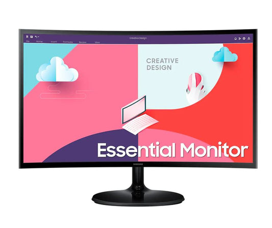 Samsung S3 S24C360EAM 24" VA 75Hz 4ms (GTG) FHD Essential 1800R Curved Monitor With AMD FreeSync