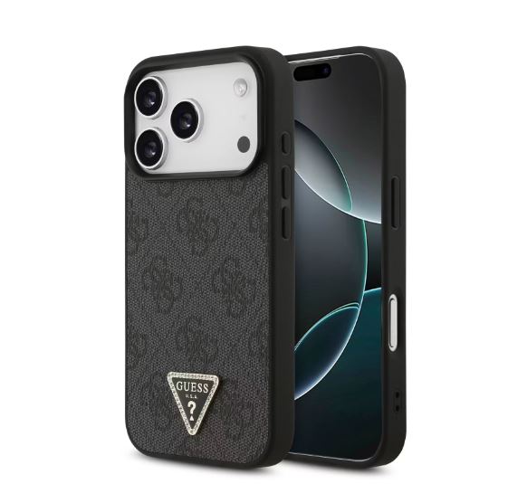 Guess MagSafe 4G PU Leather Case With Triangle Logo-iPhone 17 Pro