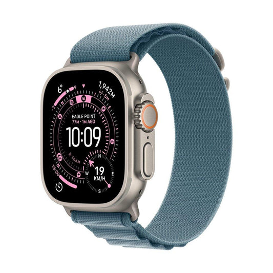 Apple Watch Ultra 3 GPS + Cellular 49mm Natural Titanium Case with Light Blue Alpine Loop – Medium