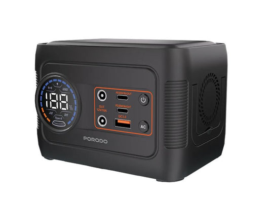Porodo 150W Forcebase  Portable Power Station  Gray/Black