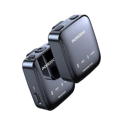 Porodo Two-Device Connect Handheld Lavalier Microphone