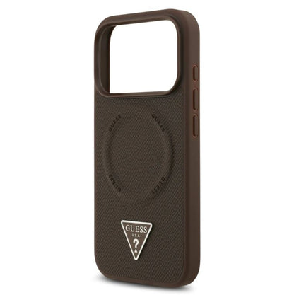 Guess MagSafe PU Leather Case With Triangle Logo-iPhone 17 Pro