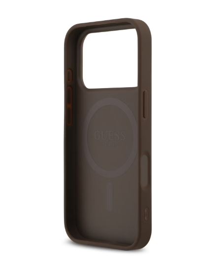 Guess MagSafe 4G PU Leather Case With Triangle Logo-iPhone 17 Pro Max