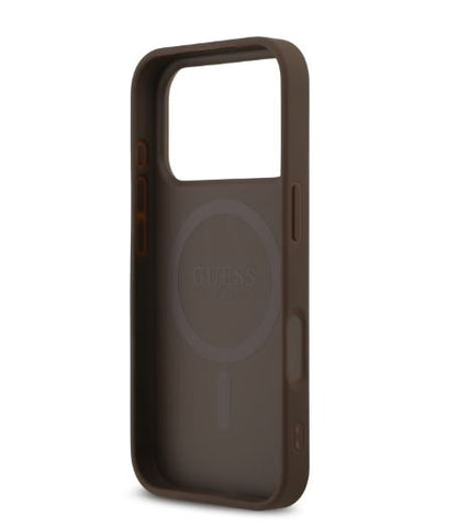 Guess MagSafe 4G PU Leather Case With Triangle Logo-iPhone 17 Pro Max