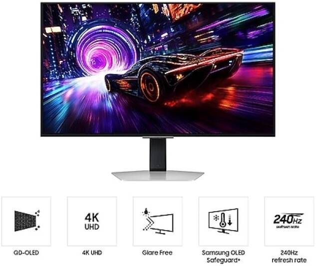 Samsung 32" Odyssey OLED G8 Gaming Monitor 4K 240Hz, 0.03 MS