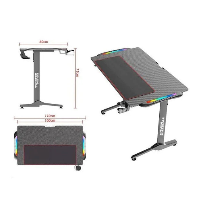 Twisted Minds T-Shaped RGB Gaming Desk (110*60*75cm)