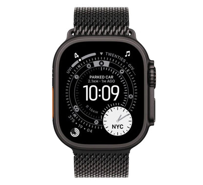 Apple Watch Ultra 3 GPS + Cellular 49mm Black Titanium Case with Black Titanium Milanese Loop – Medium