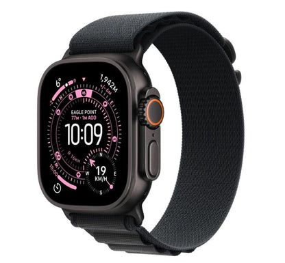 Apple Watch Ultra 3 GPS + Cellular 49mm Black Titanium Case with Black Alpine Loop – Medium