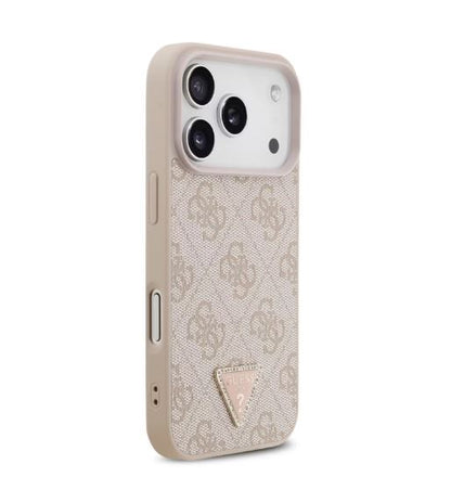 Guess MagSafe 4G PU Leather Case With Triangle Logo-iPhone 17 Pro