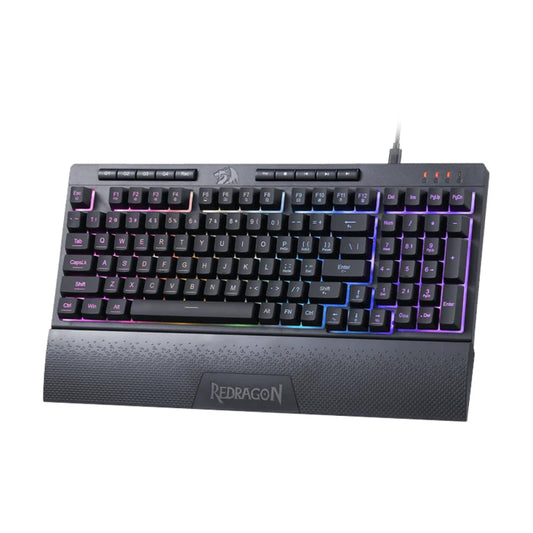 Redragon K515 Shiva Wired RGB Membrane Gaming Keyboard, 98 Keys Mechanical-Feel Keyboard w/Smooth Linear Switch