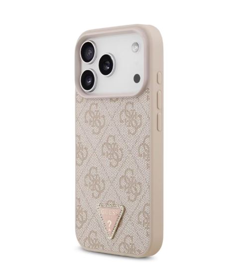 Guess MagSafe 4G PU Leather Case With Triangle Logo-iPhone 17 Pro