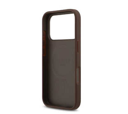 Guess MagSafe PU Saffiano Leather Case With Classic Logo-iPhone 17 Pro Max