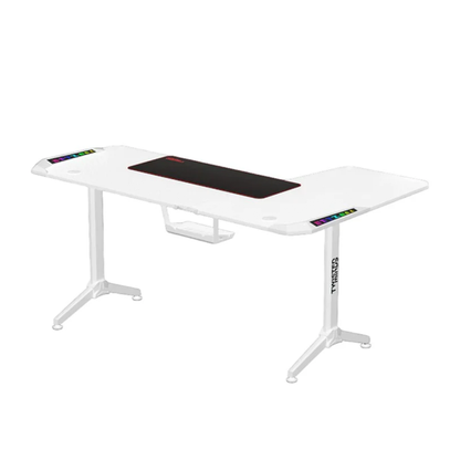 Twisted Minds WARRIOR L-Shaped RGB Gaming Desk (Left) White (160*100*75cm)