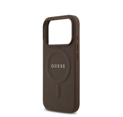 Guess MagSafe PU Saffiano Leather Case With Classic Logo-iPhone 17 Pro Max