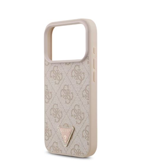 Guess MagSafe 4G PU Leather Case With Triangle Logo-iPhone 17 Pro